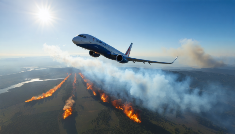 Mesurer l&rsquo;impact des fumées sur l&rsquo;atmosphère : un avion de Météo-France en mission prévention des incendies