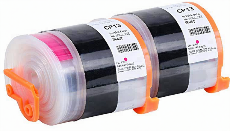 Pack de 2 Rouleaux d&rsquo;Encre Noir/Rouge IR-40T Compatibles pour Calculatrices CP13 – Remplacement Facile et Précis